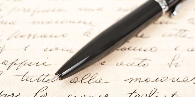 pen with hand written letter