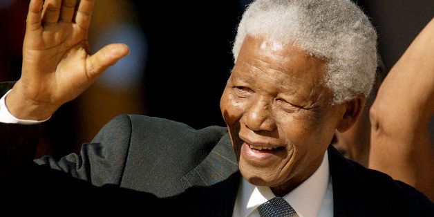SOUTH AFRICA - APRIL 27: Former President Nelson Mandela waves at the crowd on arrival at the inauguration ceremony at the Union Building in Pretoria. South Africa. (Photo by Media24/Gallo Images/Getty Images)