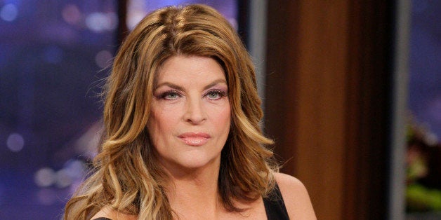 THE TONIGHT SHOW WITH JAY LENO -- Episode 4323 -- Pictured: Actress Kirstie Alley during an interview on September 26, 2012 -- (Photo by: Paul Drinkwater/NBC/NBCU Photo Bank via Getty Images)