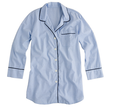 Nightshirt In End-On-End Cotton 