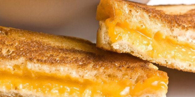 grilled cheese sandwich on a...