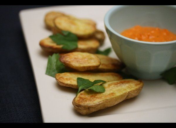 Roasted Fingerling Potatoes with Romesco 