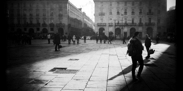 TURIN, ITALY - DECEMBER 19: (EDITORS NOTE: Image was created and digitally altered using a smartphone). A general view of Piazza Castello on December 18, 2013 in Turin, Italy. Turin is the capital of the Piedmont region. First Italian capital city in 1861 and home to the House of Savoy, Italy's royal family. It is also home of FIAT Automobiles S.p.A (Photo by Vittorio Zunino Celotto/Getty Images)