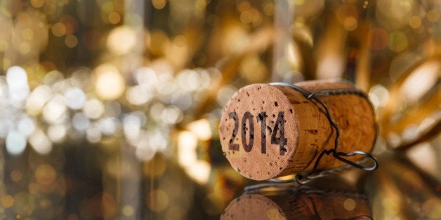 champagne cork new year's 2014