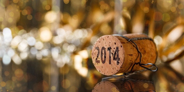 champagne cork new year's 2014 