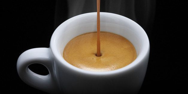 cup of espresso while are...