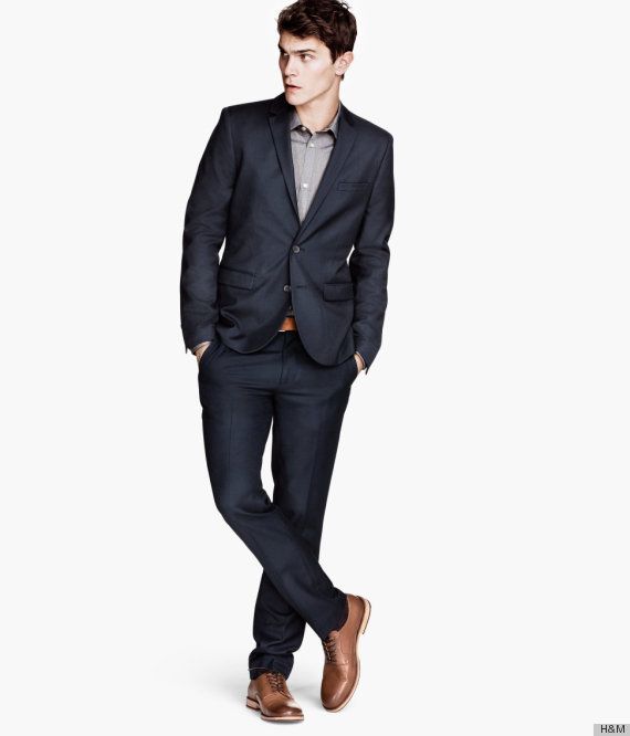 A dark two-piece suit