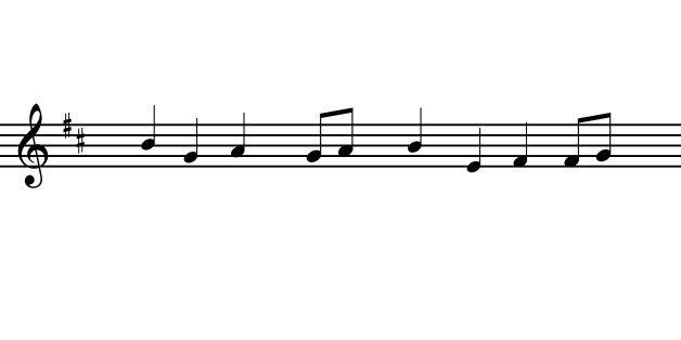 music notes with a simple melody