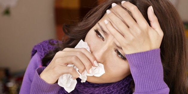 young woman with handkerchief...