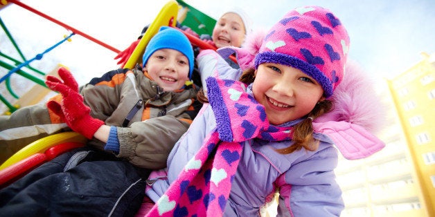 happy girl in winterwear...