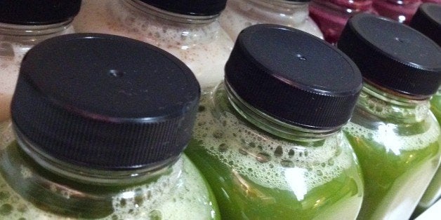 Cold pressed juice from Houston's Greenseed Vegan for a fairly chill 4 day cleanse. Lotsa' juice! The creamy white ones were the best :)