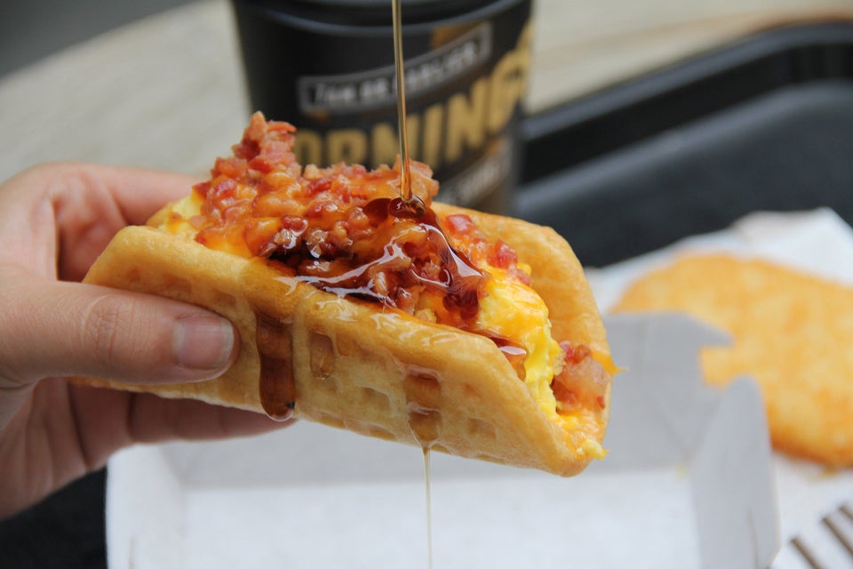 Waffle Taco with Bacon