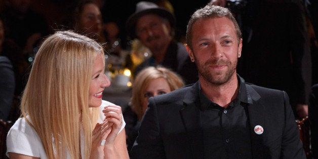 BEVERLY HILLS, CA - JANUARY 11: Gwyneth Paltrow and Chris Martin attend the 3rd annual Sean Penn & Friends HELP HAITI HOME Gala benefiting J/P HRO presented by Giorgio Armani at Montage Beverly Hills on January 11, 2014 in Beverly Hills, California. (Photo by Kevin Mazur/Getty Images for J/P Haitian Relief Organization)