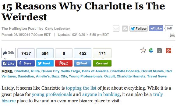 15 Reasons to Live in Charlotte