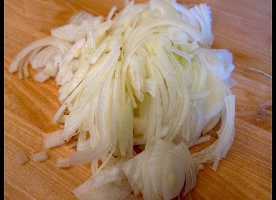 Two medium onions, halved and sliced