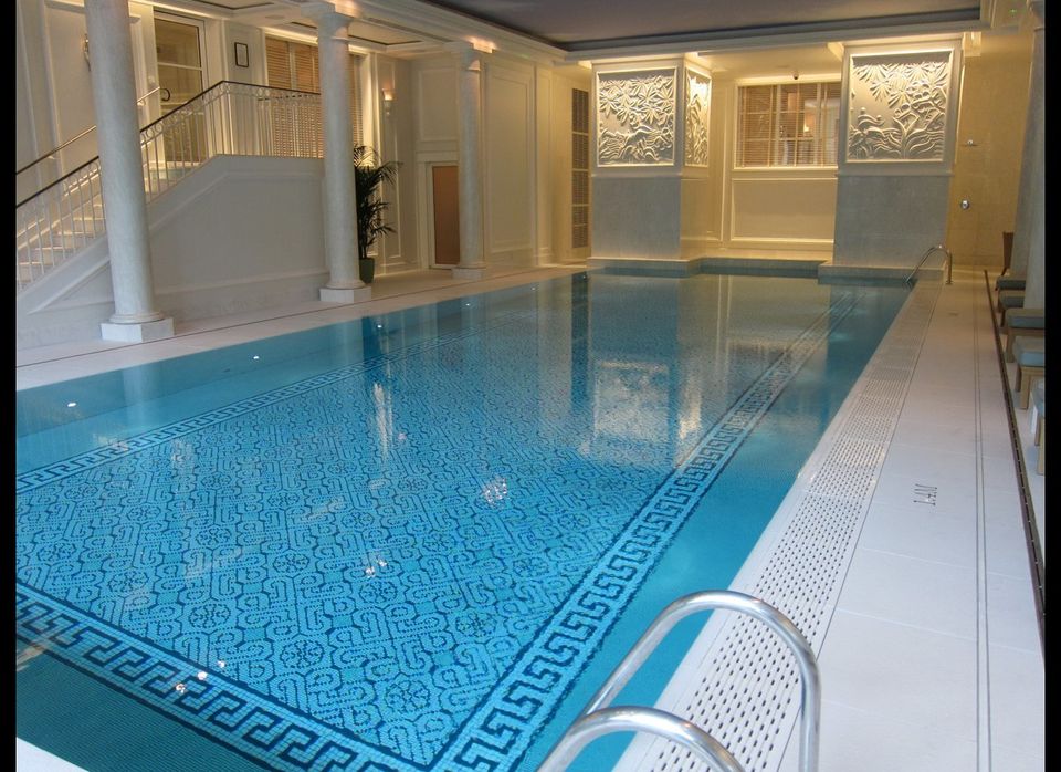 The pool at the Shangri-La, Paris: oddly, it is far bigger than it looks in photos - 15 meters / 50 feet long