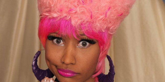 LONDON, ENGLAND - JANUARY 20: Nicki Minaj poses for a portrait session to promote her new album 'Pink Friday' on January 20, 2011 in London, England. (Photo by Dave Hogan/Getty Images)