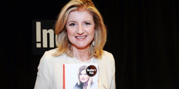 TORONTO, ON - APRIL 21: Arianna Huffington signs her new book 'Thrive' at Indigo Manulife Centre on April 21, 2014 in Toront
