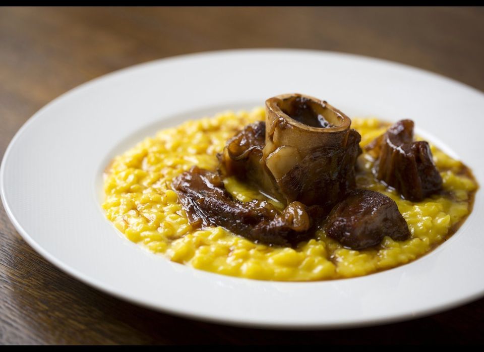 The model: Osso buco with risotto milanese at London's Cafe Murano