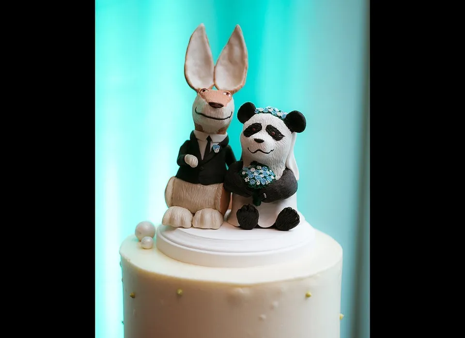 Koala Wedding Cake Topper, Bride & Groom Topper, Handmade Couple