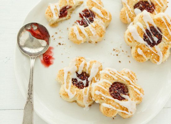 Coconut Jam Shortbreads With Coconut Icing