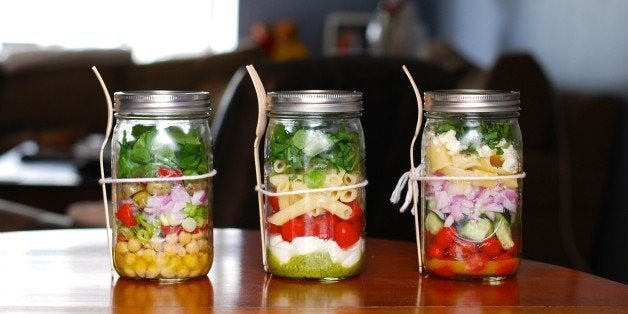 Chopped Salad Jars - Foxes Love Lemons