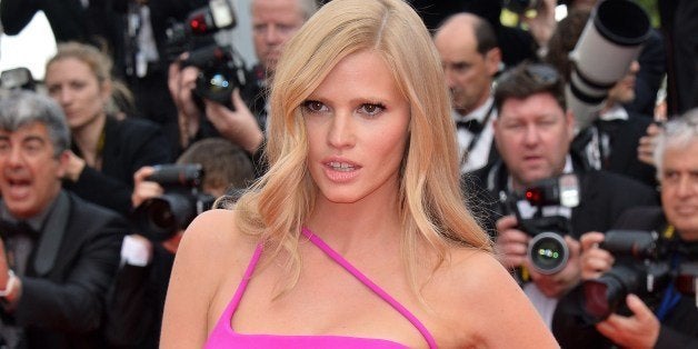 Dutch model Lara Stone poses as she arrives for the screening of the film 'The Search' at the 67th edition of the Cannes Film Festival in Cannes, southern France, on May 21, 2014. AFP PHOTO / ALBERTO PIZZOLI (Photo credit should read ALBERTO PIZZOLI/AFP/Getty Images)