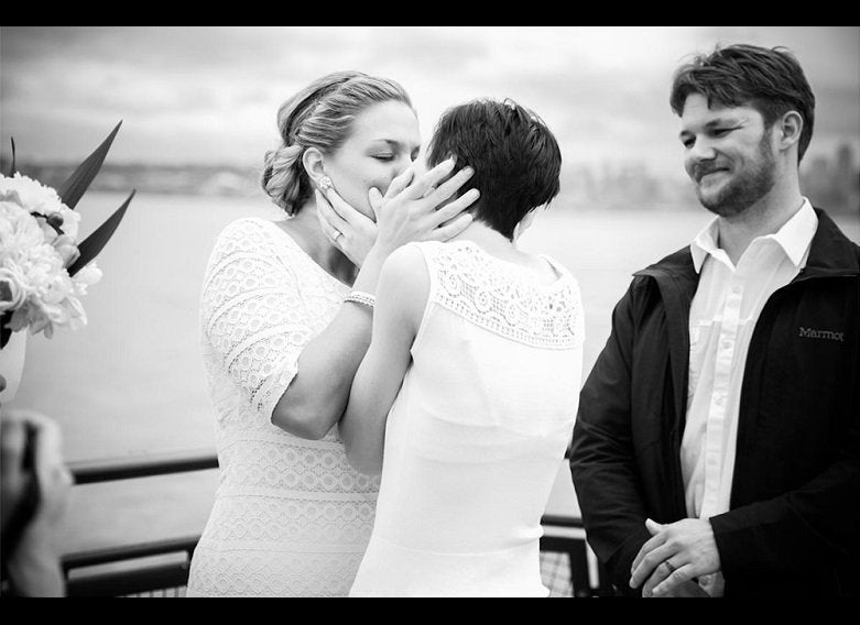Dress-shopping tips for lesbian brides · Sweet, secular wedding readings we love · 4 tips for changing your name after marriage. Great Wedding Kisses 8 Same-Sex Wedding Kisses That Will Leave You Weak In The Knees ...