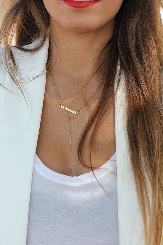 Layered, Horizontal Bar Necklace