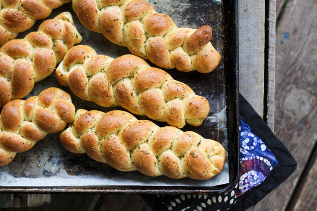 Individual Garlic Bread Braids