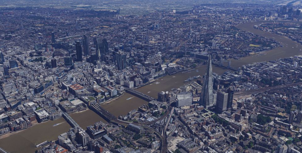 Google Maps showing 3D London