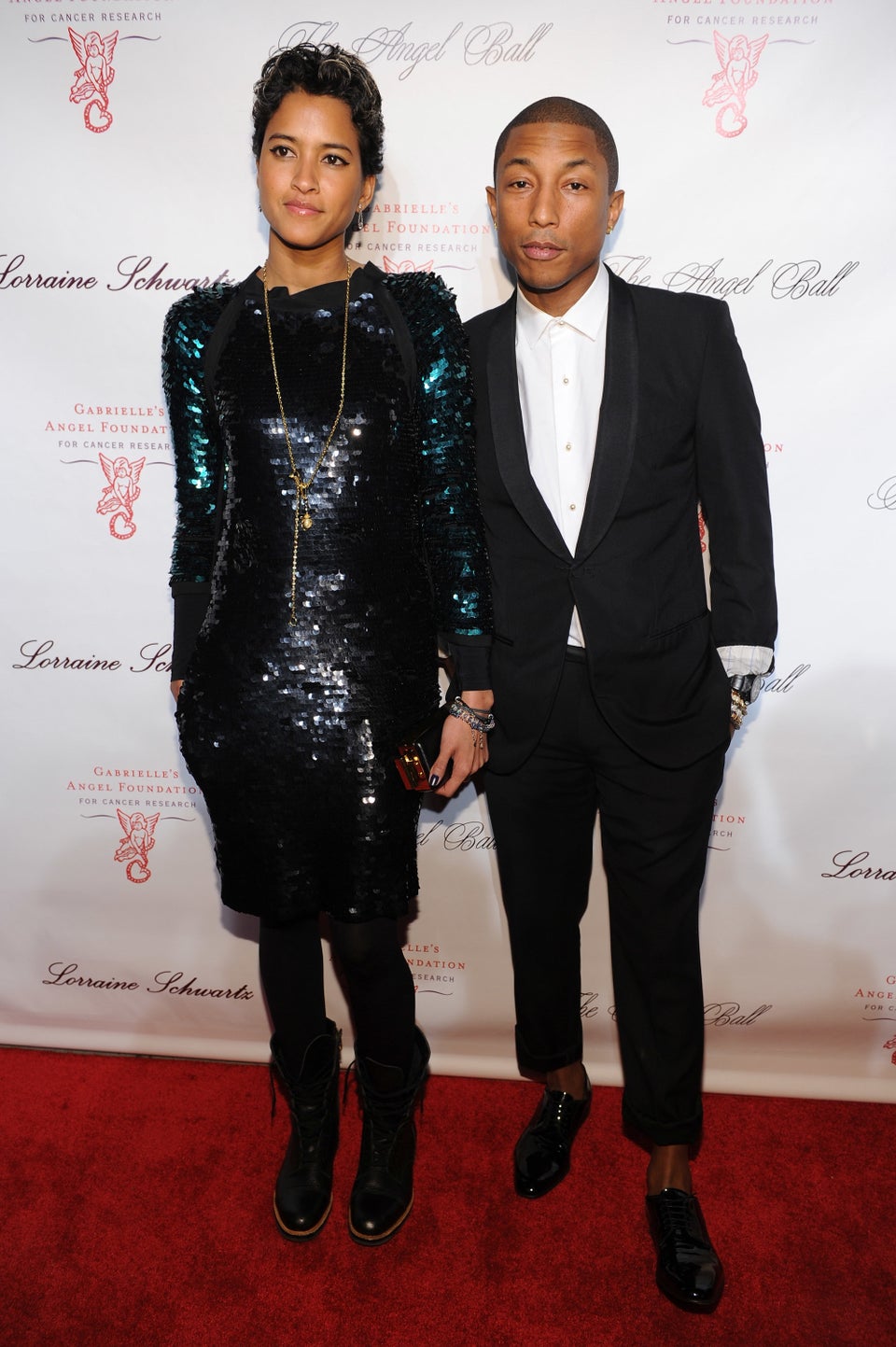 Pharrell Williams and his wife Helen Lasichanh put on a stylish