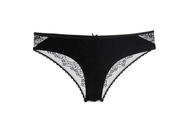 Lane Bryant Foil Shine French Brief Panty / Black