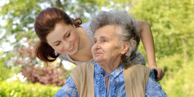 senior woman in a wheelchair...