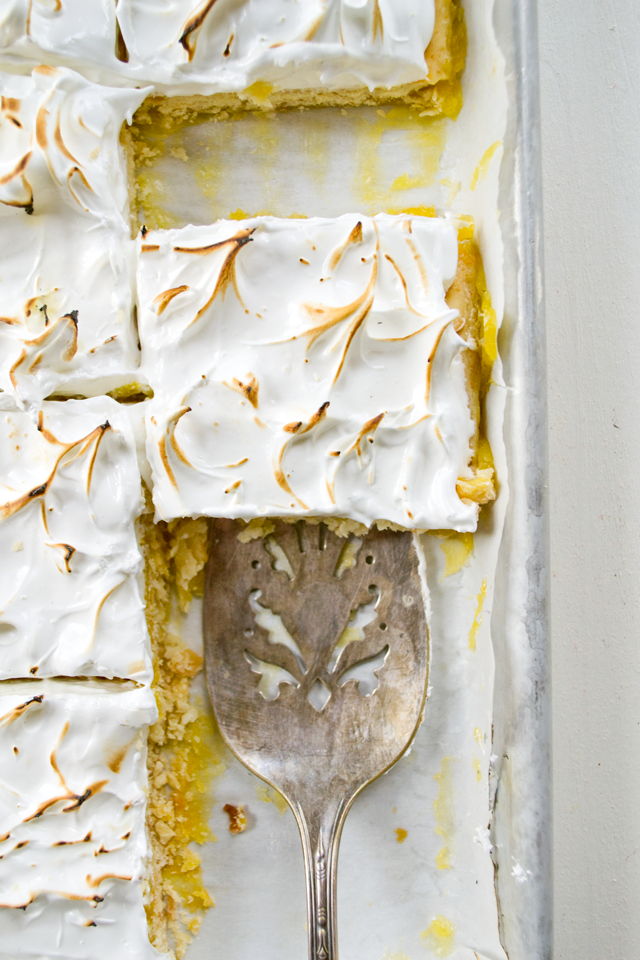 Lemon & Coconut Meringue Slab Pie