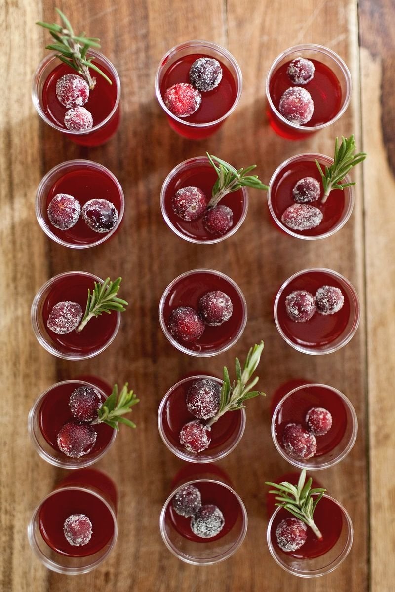 Cranberry Jell-O Shots