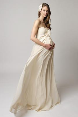 Strapless Silk Chiffon Dress