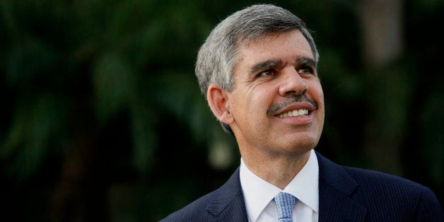 Mohamed El-Erian, former chief executive officer of Pacific Investment Management Co. (PIMCO), stands for a photograph after a Bloomberg Television interview in Irvine, California, U.S., on Wednesday, April 23, 2014. El-Erian, chief economic adviser to Allianz SE, described Bill Gross as one of the worlds best investors in his first television interview since leaving the bond investment firm in March. Photographer: Patrick T. Fallon/Bloomberg via Getty Images