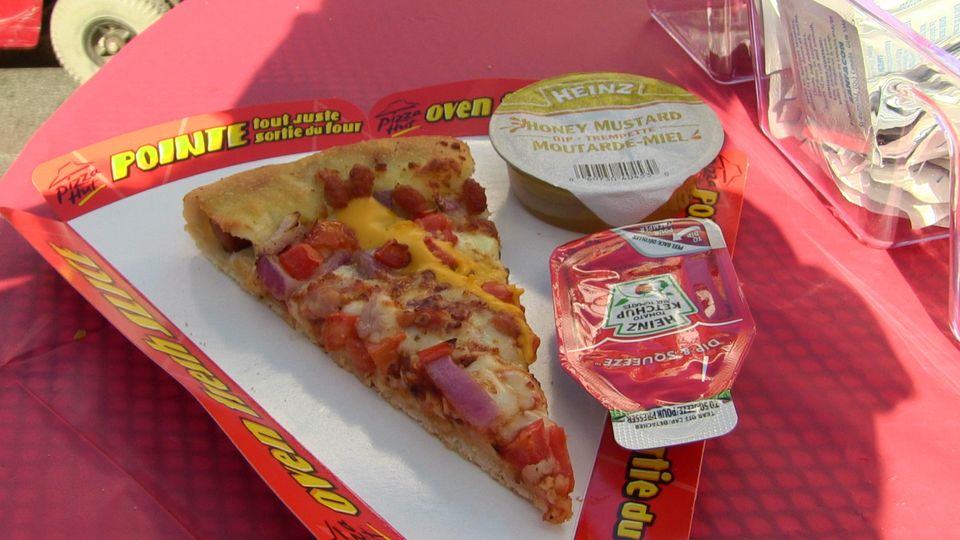 Pizza Hut's Ultimate Hot Dog Stuffed Crust Pizza