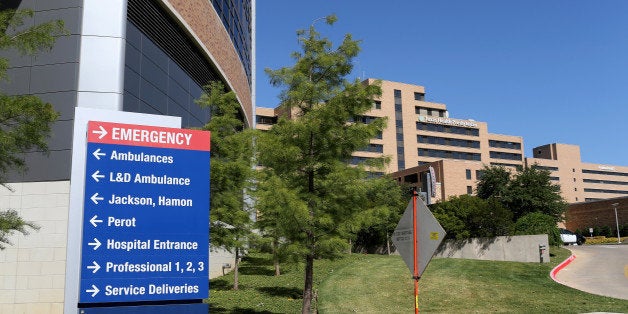 DALLAS, TX - OCTOBER 04: A general view of Texas Health Presbyterian Hospital Dallas is seen where patient Thomas Eric Duncan is being treated for the Ebola virus on October 4, 2014 in Dallas, Texas. The patient who had traveled from Liberia to Dallas marks the first case of this strain of Ebola that has been diagnosed outside of West Africa. (Photo by Joe Raedle/Getty Images)