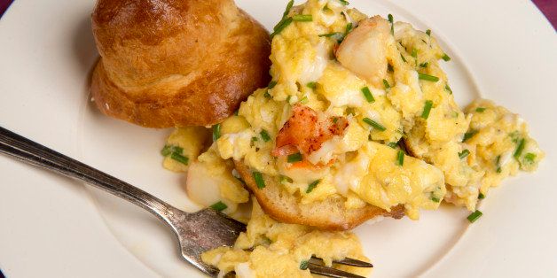 WASHINGTON, DC- AUGUST 07: Scrambled Eggs With Lobster and Brioche photographed in the Washington Post studio in Washington, D.C. on August 07, 2014. (Photo by Marvin Joseph/The Washington Post via Getty Images)