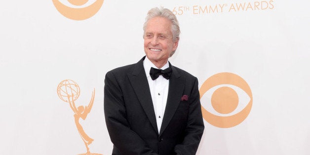 LOS ANGELES, CA - SEPTEMBER 22: Actor Michael Douglas arrives at the 65th Annual Primetime Emmy Awards held at Nokia Theatre L.A. Live on September 22, 2013 in Los Angeles, California. (Photo by Jason Merritt/Getty Images)