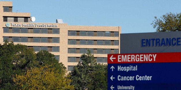 DALLAS, TX - OCTOBER 14: The Texas Health Presbyterian Hospital, where health care worker Nina Pham, is being treated for the Ebola virus is seen on October 14, 2014 in Dallas, Texas. Pham contracted the virus when she provided treatment to Thomas Eric Duncan, the West African man who later died from the disease. (Photo by Mike Stone/Getty Images)