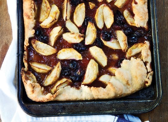 Apple And Concord Grape Tart