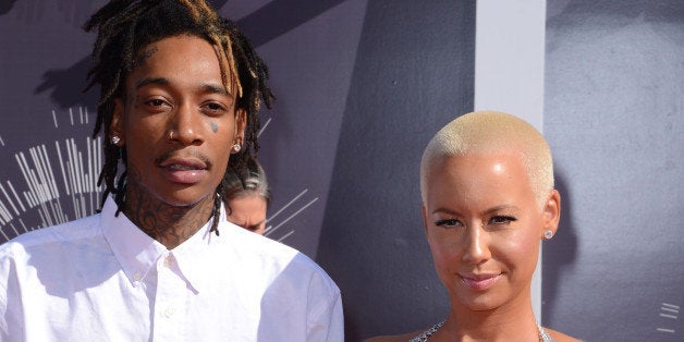 INGLEWOOD, CA - AUGUST 24: Wiz Khalifa and Amber Rose arrive to the 2014 MTV Video Music Awards at The Forum on August 24, 2014 in Inglewood, California. (Photo by C Flanigan/Getty Images)