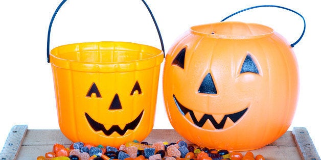 halloween candy and pumpkin...