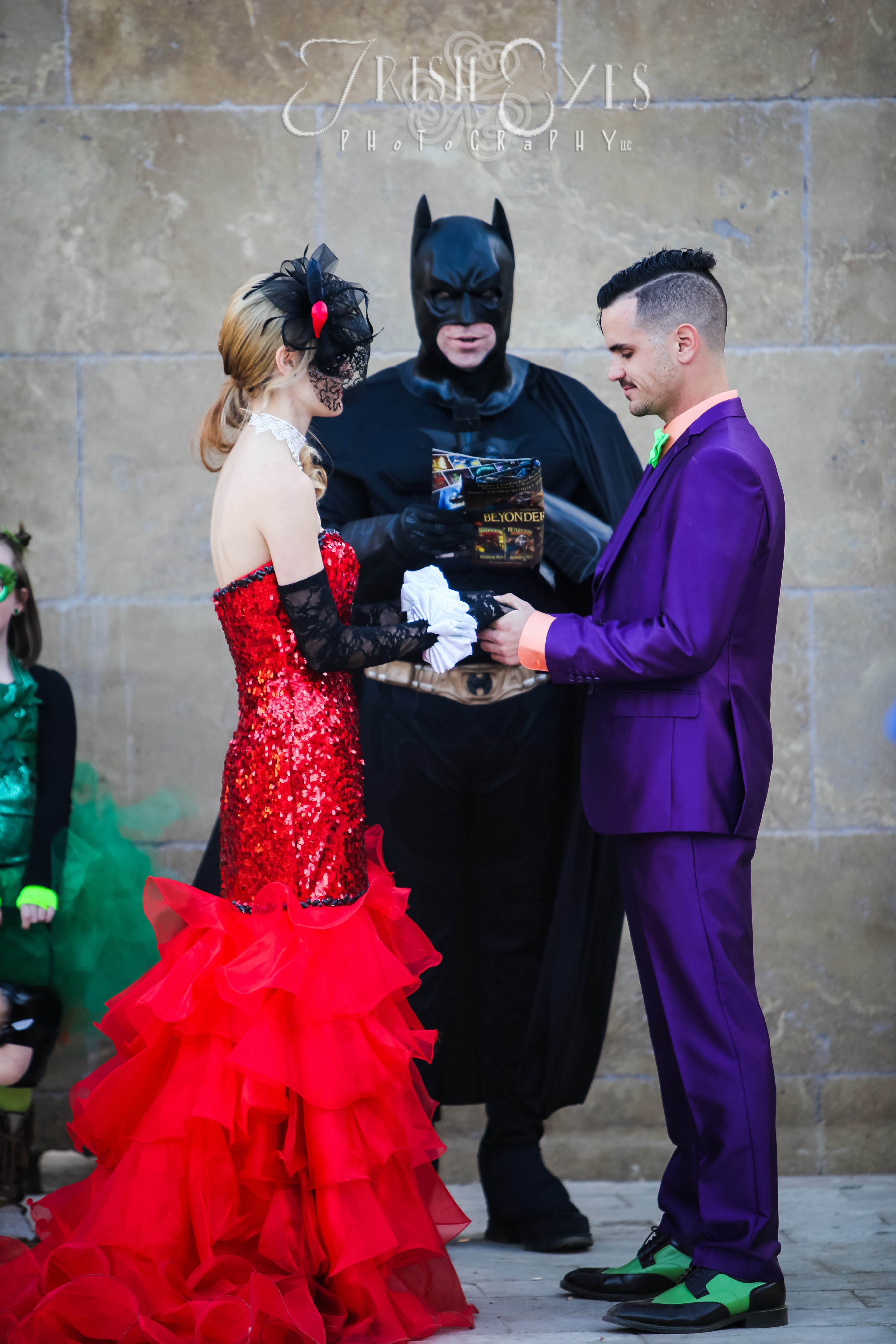 Batman Groom Dipping the Bride Custom Wedding Cake Topper