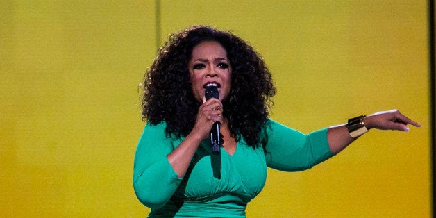 AUBURN HILLS, MI - SEPTEMBER 12: Oprah Winfrey speaks at The Palace of Auburn Hills for her Life You Want Tour on September 12, 2014 in Auburn Hills, Michigan. (Photo by Scott Legato/Getty Images)