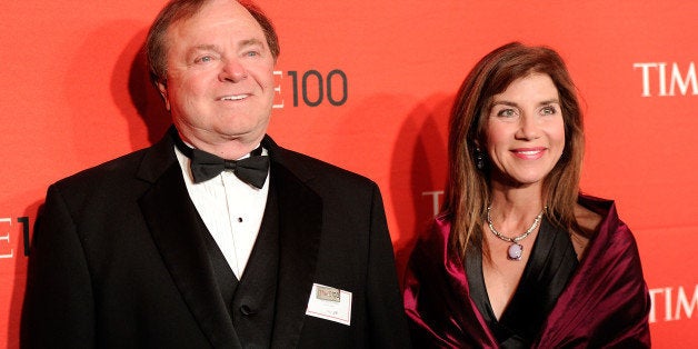 FILE - In this April 24, 2012 file photo, Continental Resources CEO Harold Hamm and his then wife Sue Ann Hamm attend the TIME 100 gala, celebrating the 100 most influential people in the world, at the Frederick P. Rose Hall in New York. Sue Ann, now the ex-wife of multibillionaire energy tycoon Hamm, plans to appeal a court ruling that awarded her nearly $1 billion in a divorce settlement, according to her attorney. An Oklahoma County judge awarded $995.4 million this week to Sue Ann, who was married for more than 20 years to the Continental Resources Inc. CEO before she filed for divorce in 2012. (AP Photo/Evan Agostini, File)