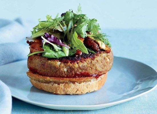 Veggie Burgers With Pomegranate Ketchup